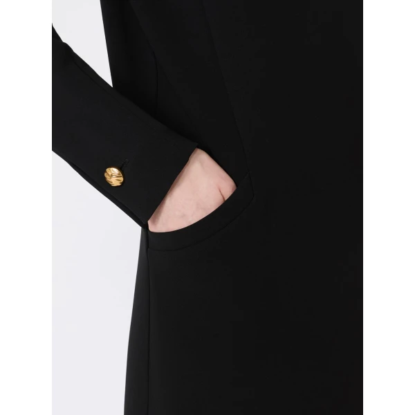Max Mara Fronda Cady Tunic Dress in Black | Mini Dresses | Coveti