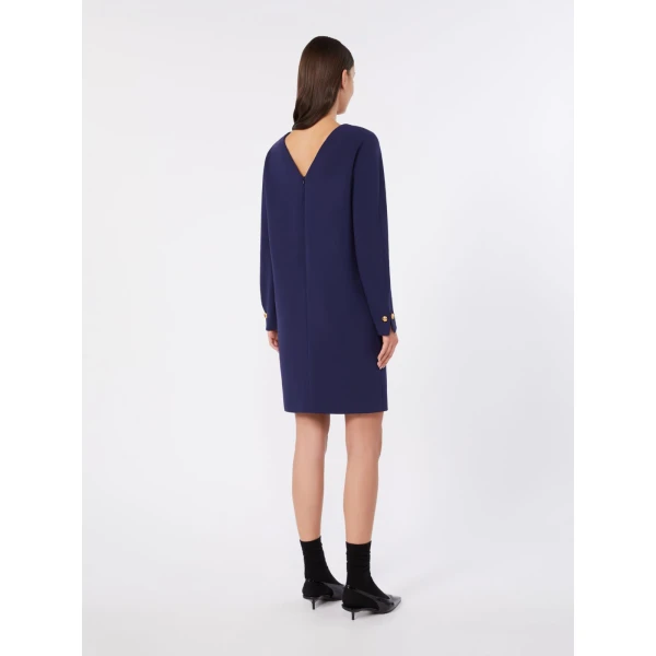 Max Mara Fronda Cady Tunic Dress in Navy | Mini Dresses | Coveti