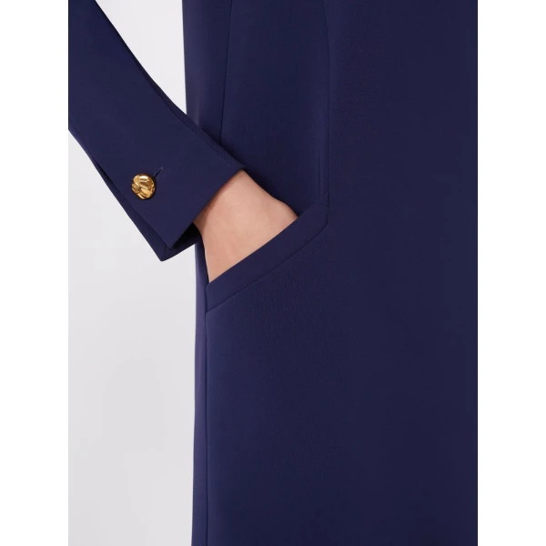 Max Mara Fronda Cady Tunic Dress in Navy | Mini Dresses | Coveti