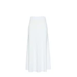 Max Mara Fuggito Viscose Yarn Skirt in White | Midi Skirts | Coveti