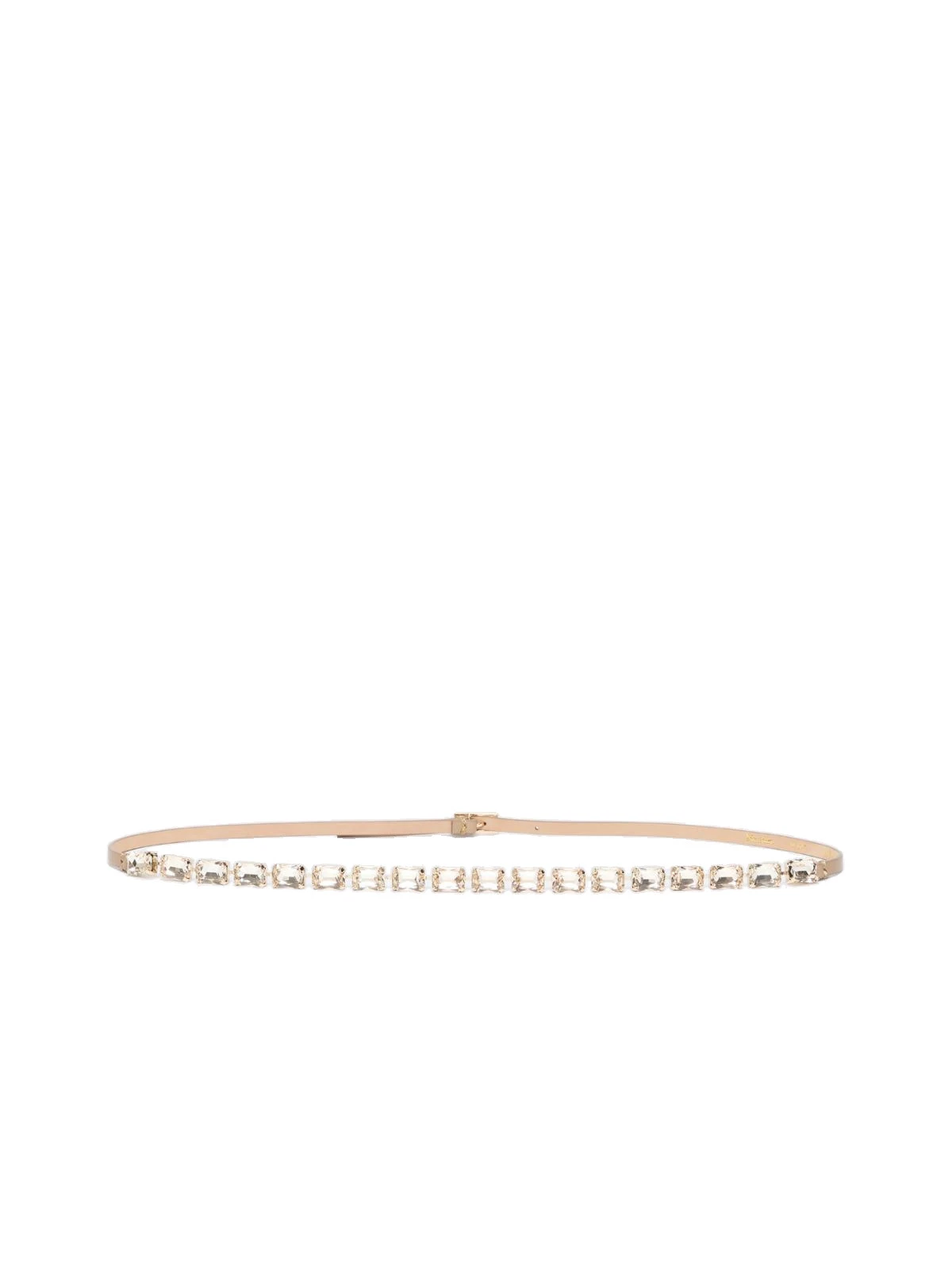 Max Mara Fumante Jewelled Nappa Leather Belt in Beige Max Mara Fumante Jewelled Nappa Leather Belt in Beige | Belts | Coveti