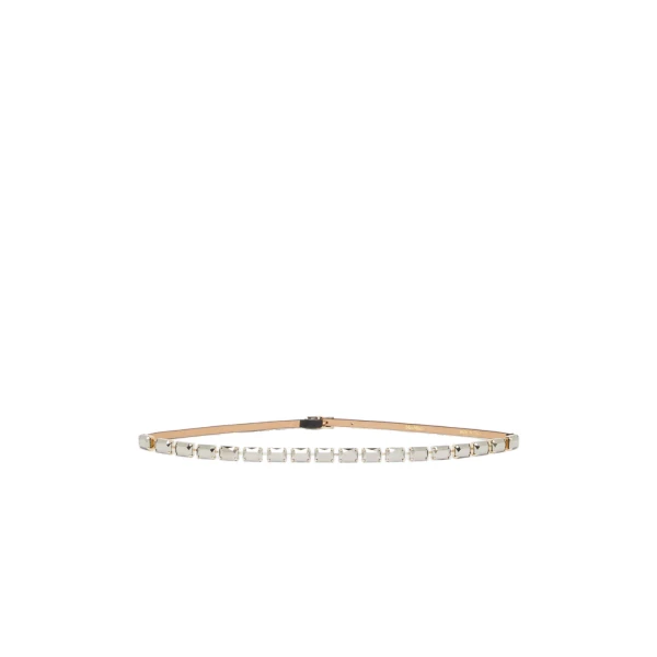 Max Mara Fumante Jewelled Nappa Leather Belt in Black | Belts | Coveti
