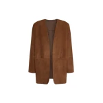 Max Mara Fumato Suede Jacket in Brown | Leather Jackets | Coveti