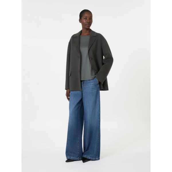 Max Mara Fumetto Long-Sleeved Cotton and Modal T-Shirt in Dark Grey | T-shirts | Coveti