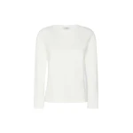 Max Mara Fumetto Long-Sleeved Cotton and Modal T-Shirt in White | T-shirts | Coveti