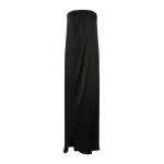 Max Mara Fumi Envers Satin Bustier Gown in Black | Evening Gowns | Coveti