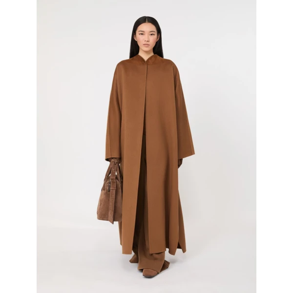 Max Mara Funale Wool and Cashmere Trousers in Camel | Wide leg pants | Coveti