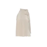 Max Mara Fune Sleeveless Crepe de Chine Top in Stone Grey | Sleeveless | Coveti