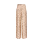 Max Mara Fuxia Printed Silk Twill Trousers in Beige | Tailored pants | Coveti