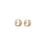 Max Mara Galosce Bold Cut-Out Earrings in Bronze | Earrings | Coveti