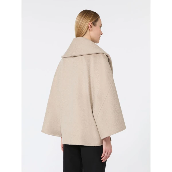 Max Mara Galosce Cashmere Drap Cape in Beige | Coats | Coveti