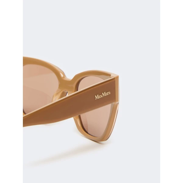 Max Mara Gamma Butterfly Sunglasses in Camel | Sunglasses | Coveti