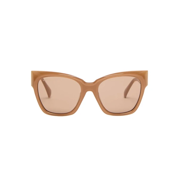 Max Mara Gamma Butterfly Sunglasses in Camel | Sunglasses | Coveti