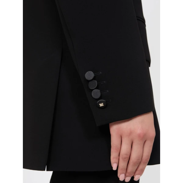 Max Mara Garza Double-Breasted Lightweight Cady Blazer in Black | Blazers | Coveti