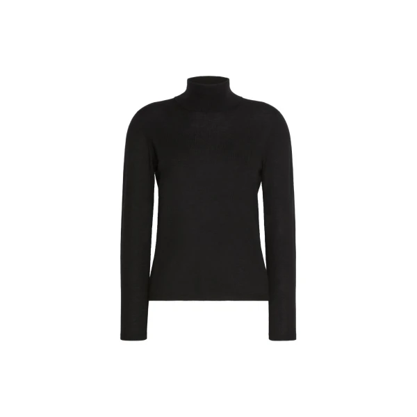 Gatto Cashmere Polo-Neck Sweater in Black