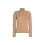 Max Mara Gatto Cashmere Polo-Neck Sweater in Camel | Women | Coveti
