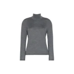 Max Mara Gatto Cashmere Polo-Neck Sweater in Medium Grey | Turtlenecks | Coveti