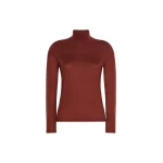 Max Mara Gatto Cashmere Polo-Neck Sweater in Rust | Turtlenecks | Coveti