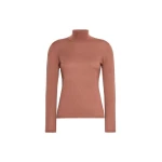 Max Mara Gatto Cashmere Polo-Neck Sweater in Terra Cotta | Turtlenecks | Coveti