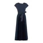 Max Mara Gela Interlock Jersey Maxi Dress in Navy | Maxi Dresses | Coveti
