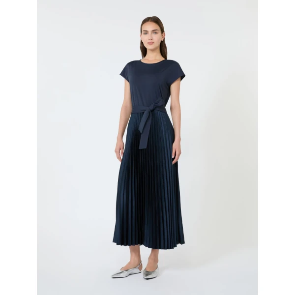Max Mara Gela Interlock Jersey Maxi Dress in Navy | Maxi Dresses | Coveti