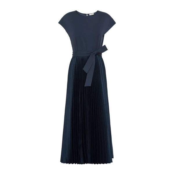 Gela Interlock Jersey Maxi Dress in Navy