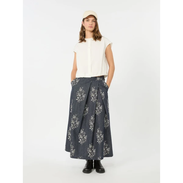 Max Mara Gelatina Cotton Poplin Crop Top in White | Blouse | Coveti