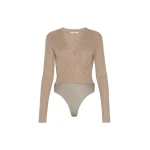 Max Mara Gelato Cashmere Yarn Sweater Bodysuit in Sand | Sweaters | Coveti