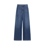 Max Mara Gelato Straight-Leg Cotton Denim Trousers in China Blue | Denim | Coveti