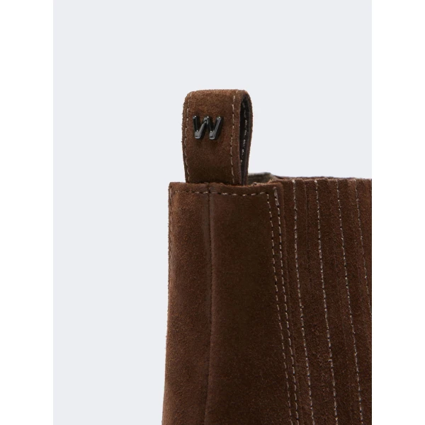 Max Mara Genepi Suede Ankle Boots in Brown | Boots | Coveti