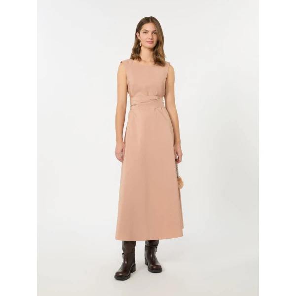 Max Mara Gentile Flared Taffeta Dress in Pink | Maxi Dresses | Coveti