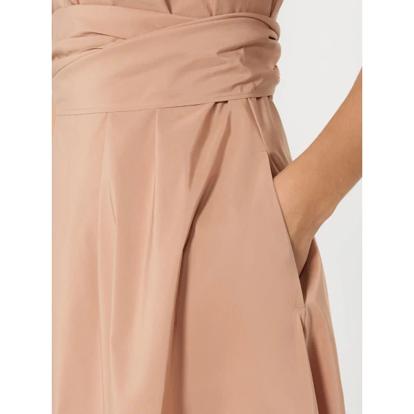 Max Mara Gentile Flared Taffeta Dress in Pink | Maxi Dresses | Coveti
