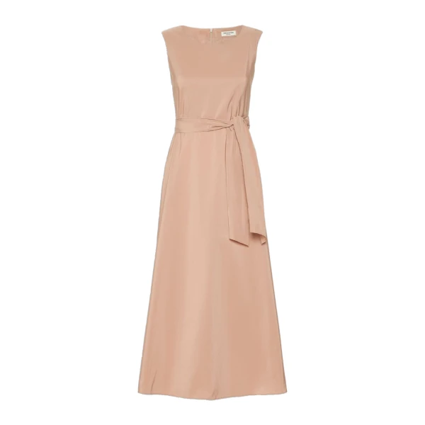 Max Mara Gentile Flared Taffeta Dress in Pink | Maxi Dresses | Coveti