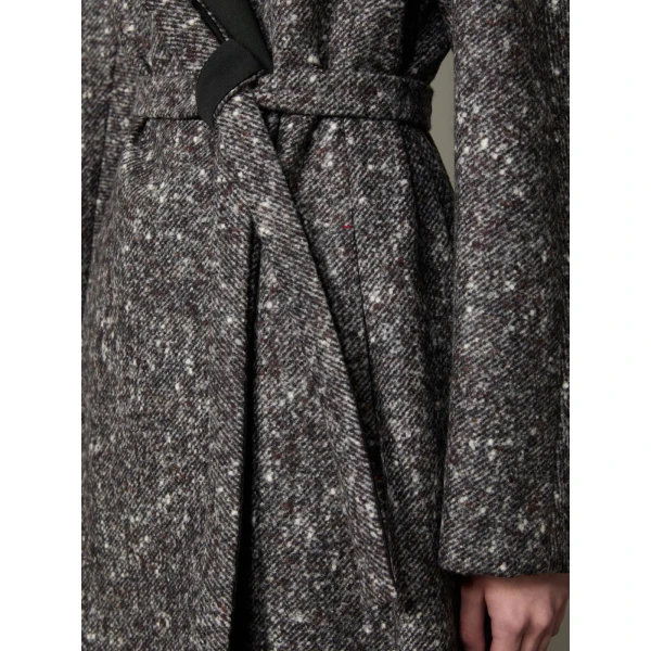 Max Mara Genzana Wool and Alpaca Redingote Coat in Medium Grey | Wool Coat | Coveti