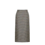 Max Mara Geranio Printed Silk Twill Midi Skirt in Ultramarine | Pencil Skirts | Coveti
