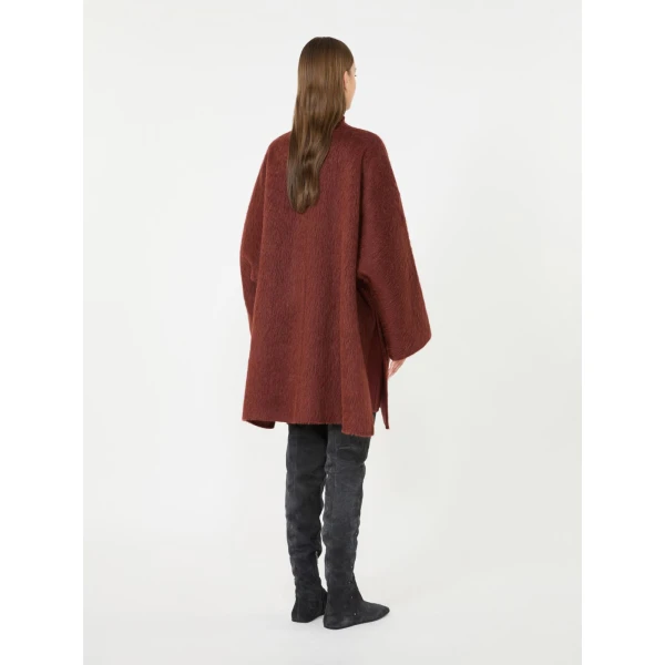 Max Mara Geranio Short Alpaca and Wool Coat in Rust | Wool Coat | Coveti