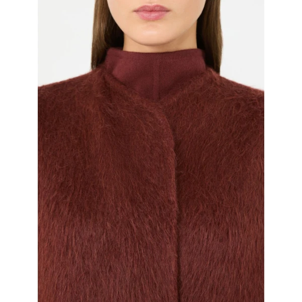 Max Mara Geranio Short Alpaca and Wool Coat in Rust | Wool Coat | Coveti