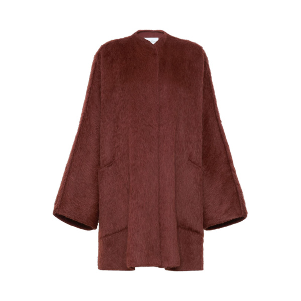 Max Mara Geranio Short Alpaca and Wool Coat in Rust | Wool Coat | Coveti