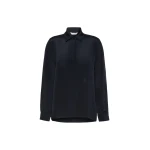 Max Mara Geranio Silk Crepe de Chine Shirt in Ultramarine | Shirts | Coveti