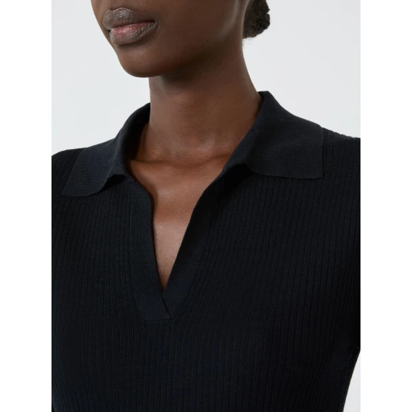 Max Mara Gergo Cashmere and Silk Polo Sweater in Ultramarine | Sweaters | Coveti