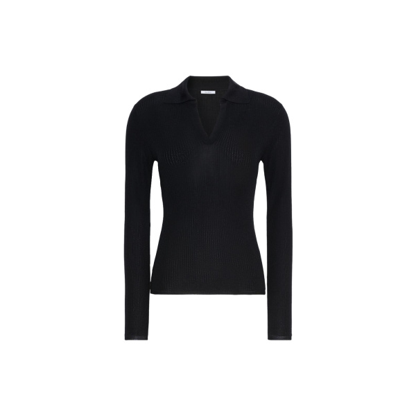 Max Mara Gergo Cashmere and Silk Polo Sweater in Ultramarine | Sweaters | Coveti