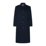 Max Mara Gessati Double Wool Broadcloth Coat in Midnight Blue | Wool Coat | Coveti