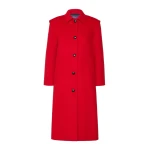 Max Mara Gessati Double Wool Broadcloth Coat in Red | Wool Coat | Coveti