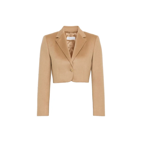 Getti Cropped Light Camel Jacket in Camel
