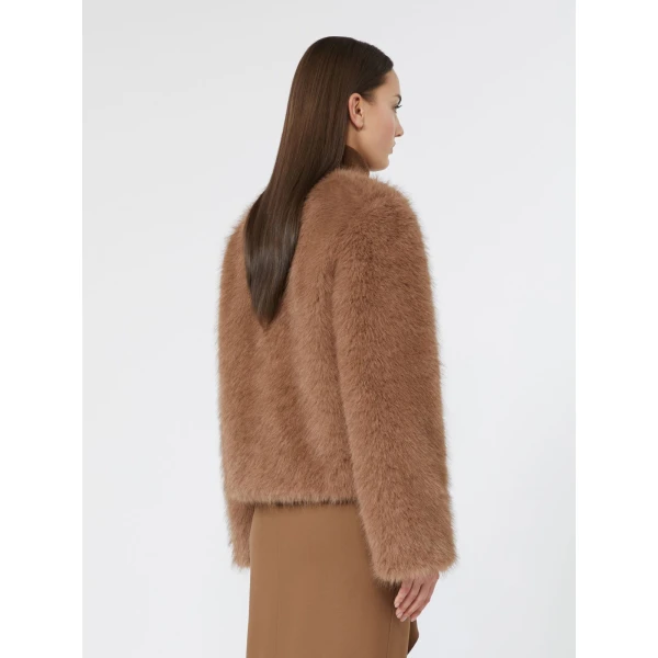 Max Mara Gettito Boxy Textured Jacket in Beige | Jackets | Coveti