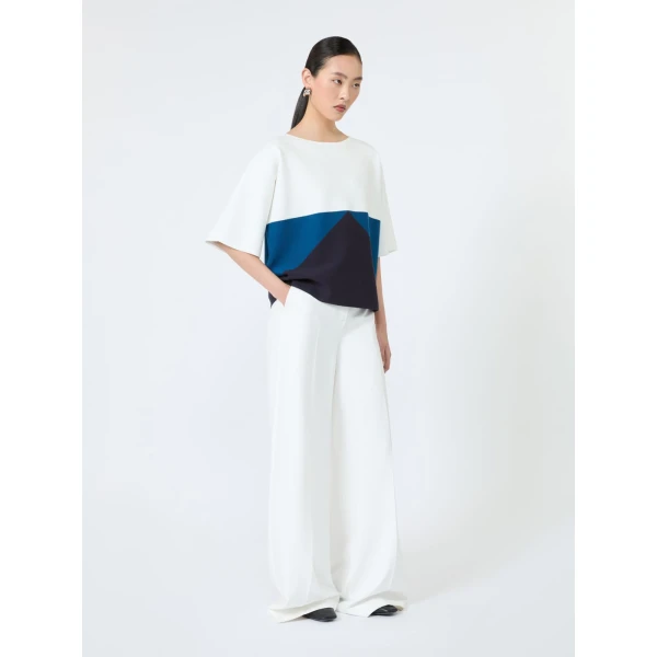 Max Mara Geyser Relaxed-Fit Stretch Viscose Sweater in Navy | Sweaters | Coveti