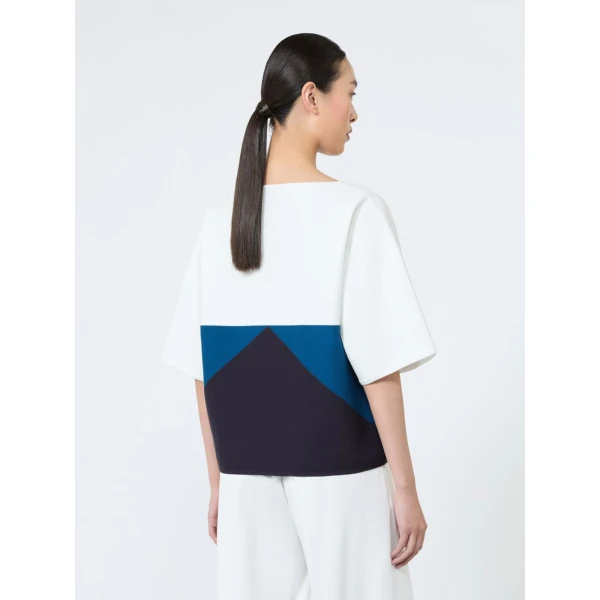 Max Mara Geyser Relaxed-Fit Stretch Viscose Sweater in Navy | Sweaters | Coveti