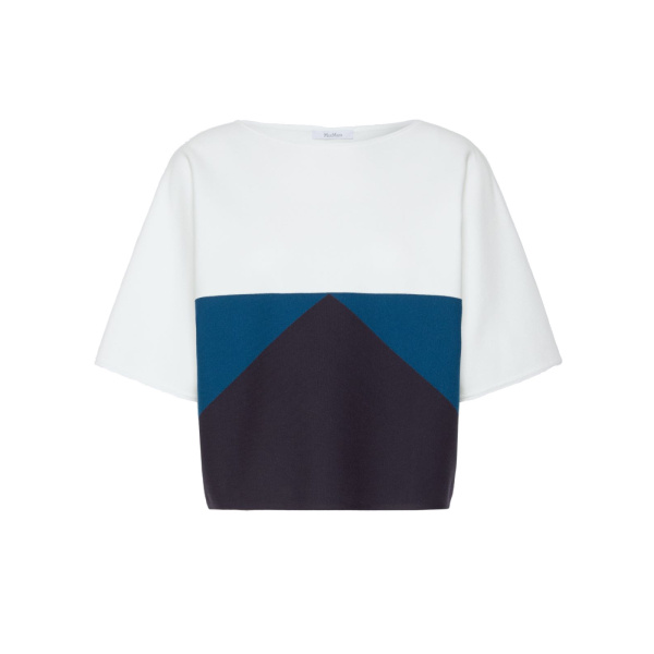 Max Mara Geyser Relaxed-Fit Stretch Viscose Sweater in Navy | Sweaters | Coveti