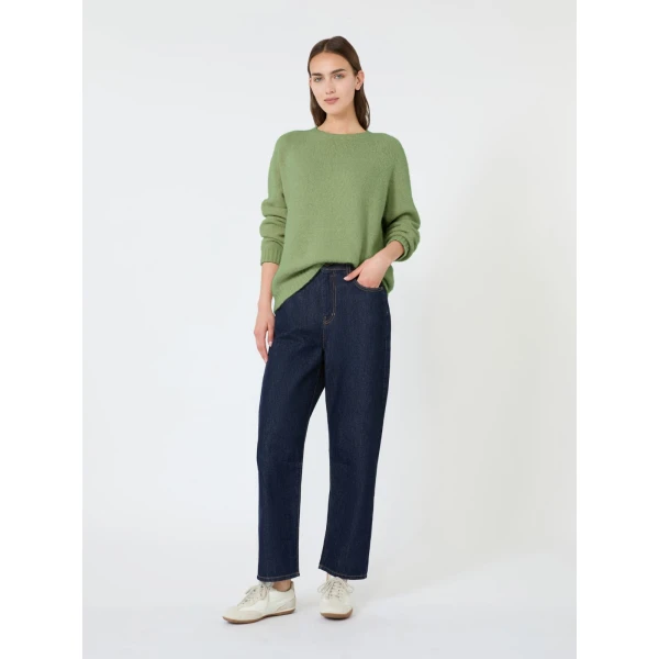 Max Mara Ghiacci Alpaca and Cotton Jumper in Green | Sweaters | Coveti
