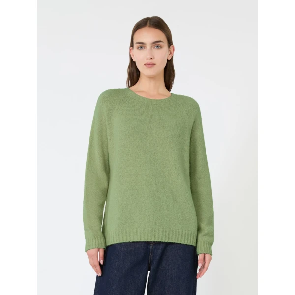 Max Mara Ghiacci Alpaca and Cotton Jumper in Green | Sweaters | Coveti